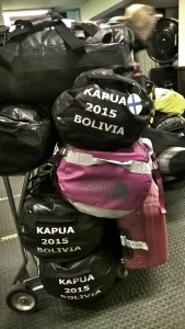 Maailmalta ei jäänyt huomaamatta ketä me olemme. La Paz-Bolivian kentällä. 